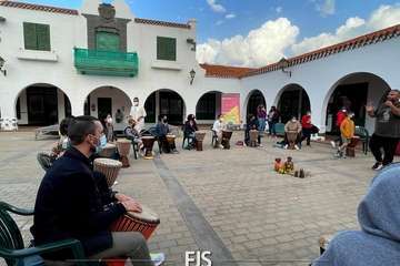 Taller de percusión africana en la Casa de la Juventud de Telde/Francisco Javier Santana.